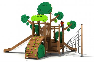 leyu.乐鱼游乐木质定制树形组